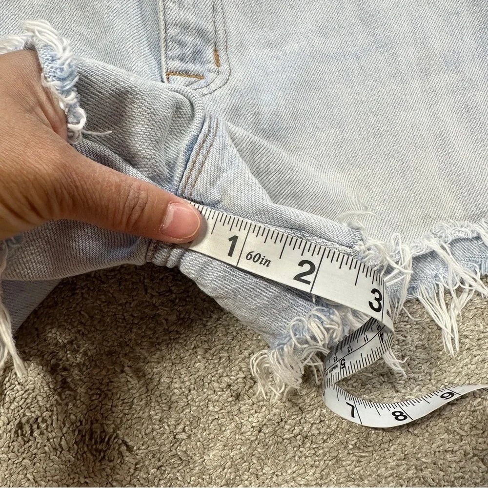 Hudson Women’s Sade Cut Off Denim Shorts High Rise Frayed Hem in Trea Size 24 - Picture 12 of 16